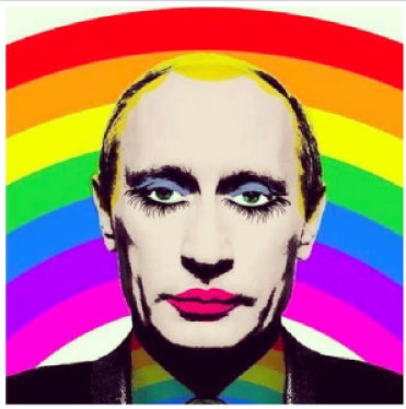 A colourful Putin on instagram
