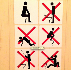 Toilet instructions in Sochi
